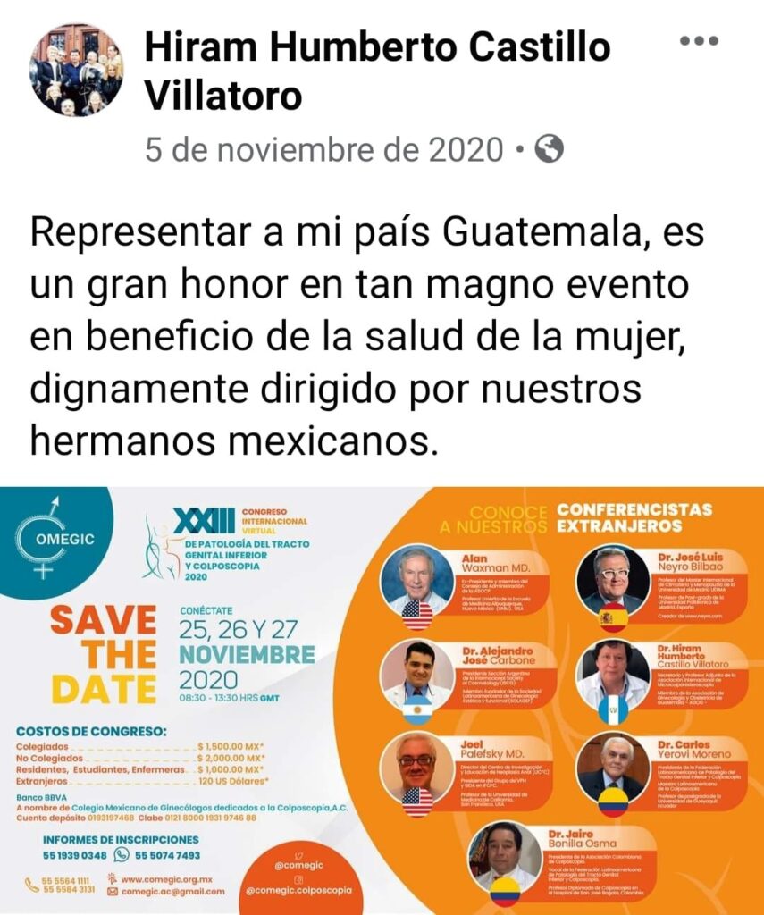 Representante experto de Guatemala salud de la mujer